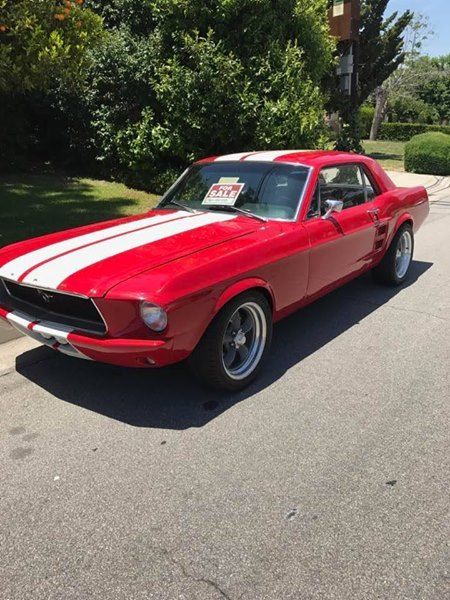 1967 Red with White Stripe Ford Mustang Coupe