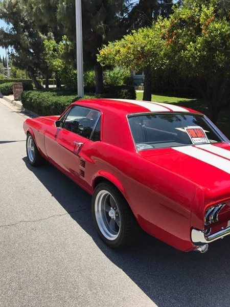 1967 Red with White Stripe Ford Mustang Coupe