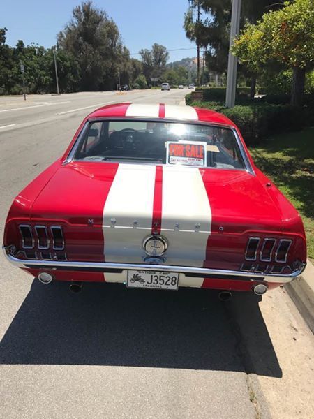 1967 Red with White Stripe Ford Mustang Coupe