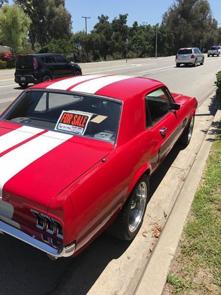 1967 Red with White Stripe Ford Mustang Coupe