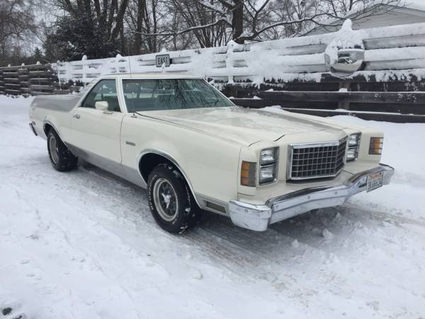 1979 white  Ford Ranchero Cab & Chassis