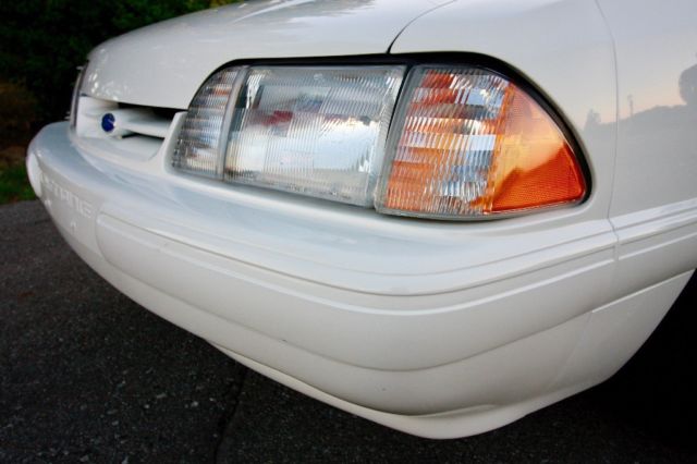 1993 White Ford Mustang Hatchback