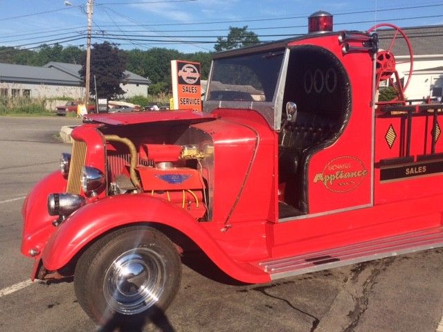 1934 red Dodge fire Truck