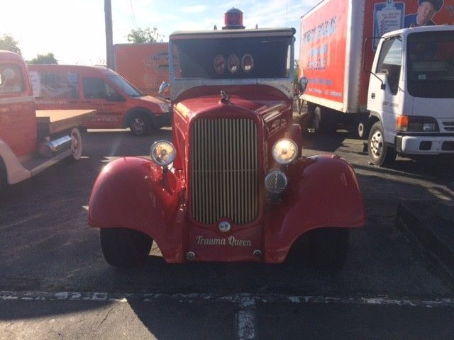 1934 red Dodge fire Truck