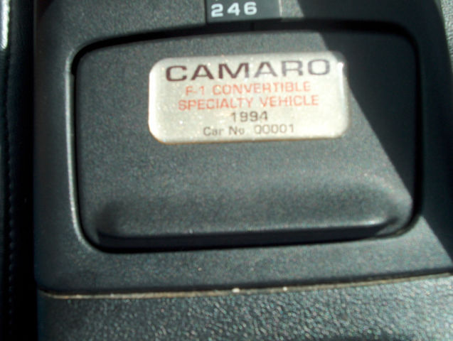 1994 Black with Red Pinstripes Chevrolet Camaro Convertible