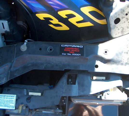 1994 Black with Red Pinstripes Chevrolet Camaro Convertible