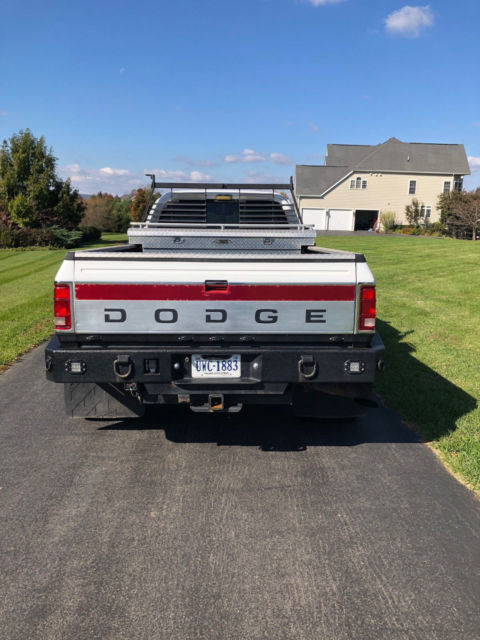 1993 White Dodge W350 Extended Cab Pickup