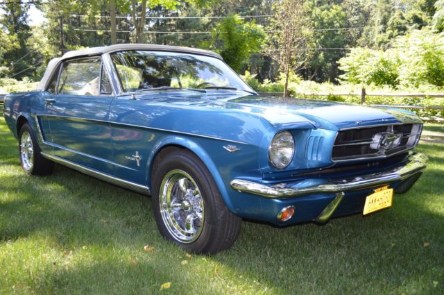 1965 Blue Ford Mustang Convertible