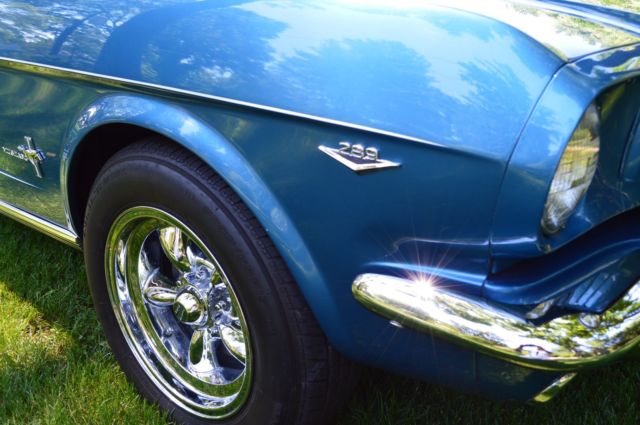 1965 Blue Ford Mustang Convertible