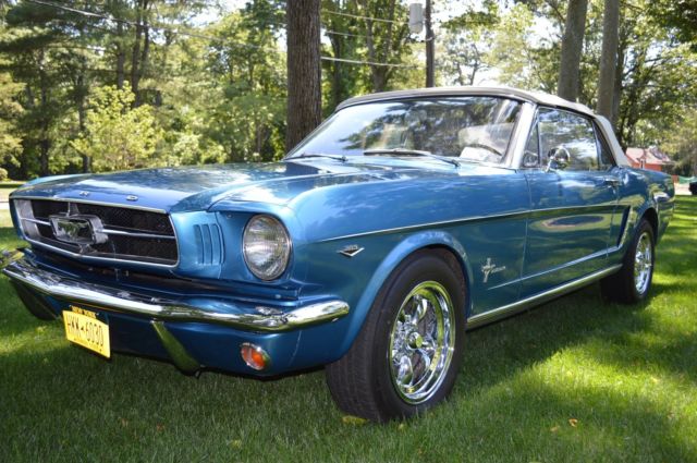 1965 Blue Ford Mustang Convertible