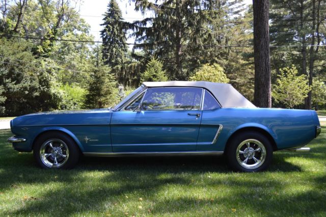 1965 Blue Ford Mustang Convertible