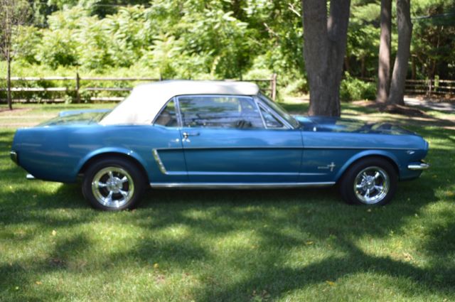 1965 Blue Ford Mustang Convertible