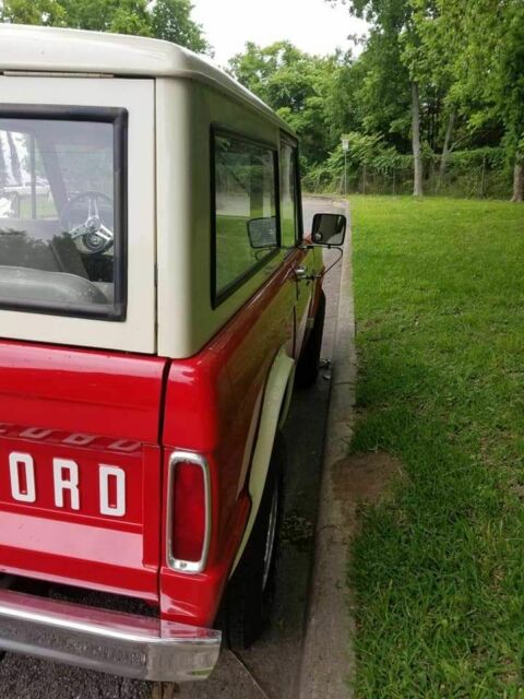 1966 White over red Ford Bronco SUV