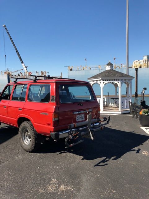 1990 Red Toyota Land Cruiser SUV