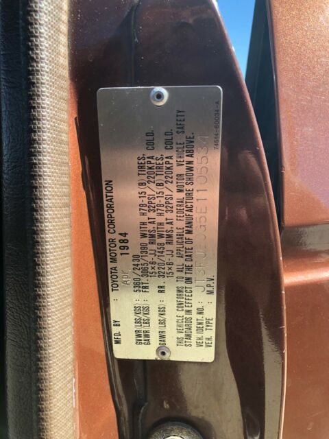 1984 Brown Toyota Land Cruiser