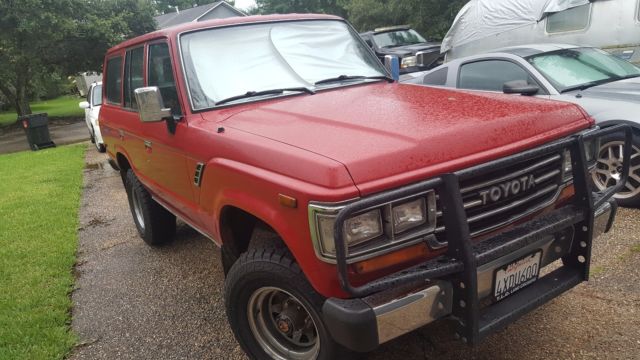 1988 Red Toyota Land Cruiser SUV