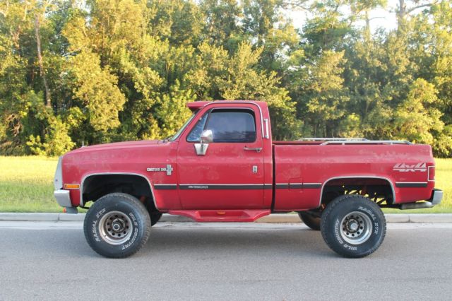 1987 Red Chevrolet C-10 truck short bed