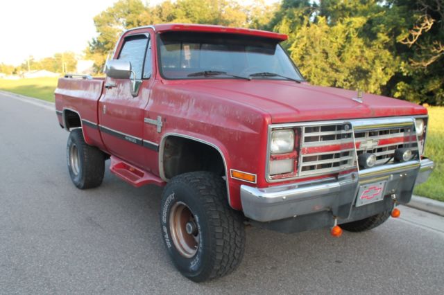 1987 Red Chevrolet C-10 truck short bed