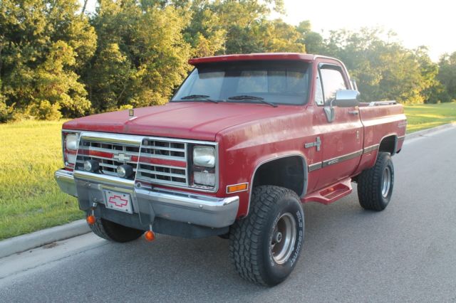 1987 Red Chevrolet C-10 truck short bed
