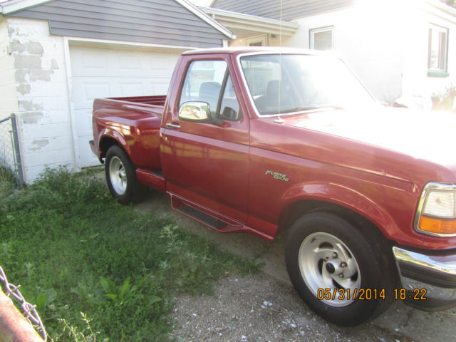 1993 Burgundy Ford F-150 Standard Cab Pickup
