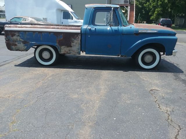 1965 Blue Ford F-100 Standard Cab Pickup