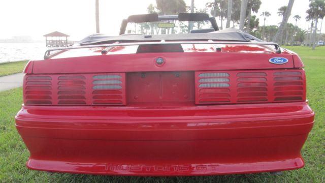1993 Red Ford Mustang Convertible
