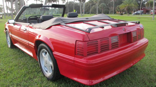 1993 Red Ford Mustang Convertible