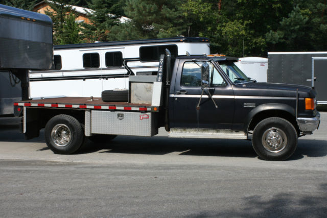 1990 black Ford F-350 Cab & Chassis