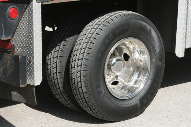 1990 black Ford F-350 Cab & Chassis