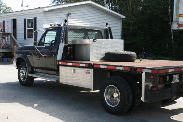 1990 black Ford F-350 Cab & Chassis