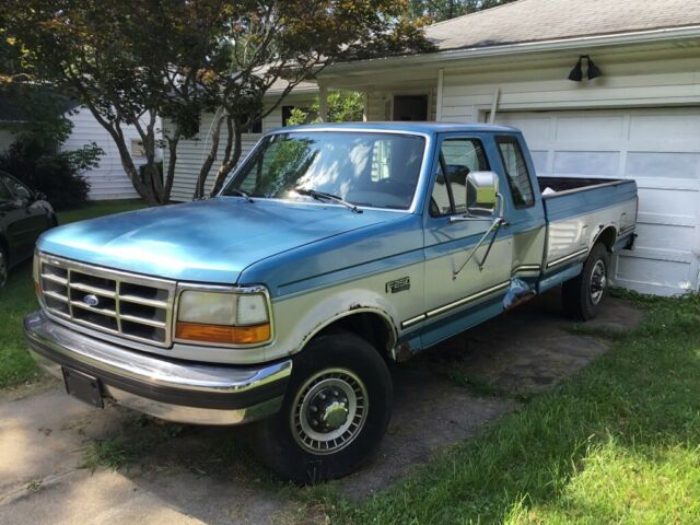 1993 Blue Ford F-250 Extended Cab Pickup