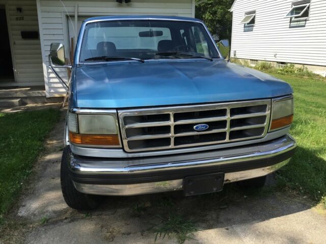 1993 Blue Ford F-250 Extended Cab Pickup