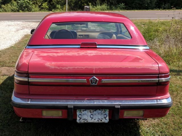 1990 Red Chrysler TC Maserati Convertible