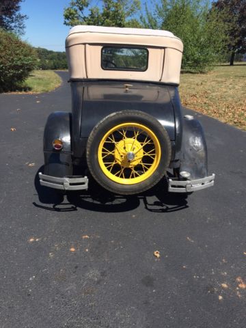 1929 Black Ford Model A Coupe