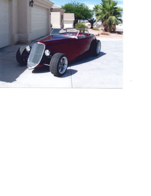 1933 Currant Red Ford Roadster Convertible