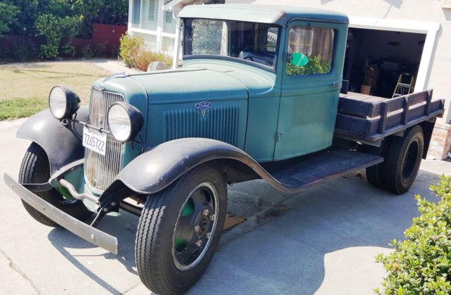 1934 Green Ford Other Pickups Cab & Chassis
