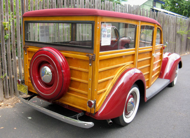 1937 Dark Red Ford Wagon Wagon