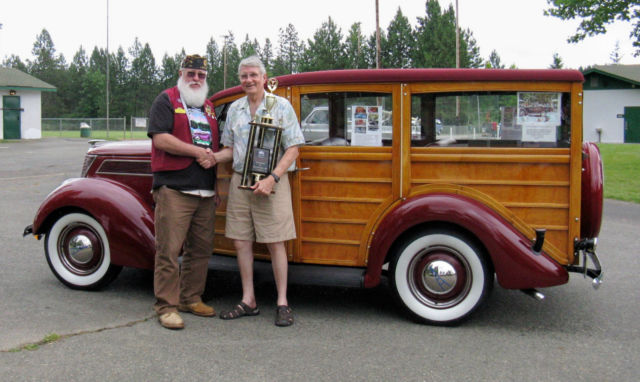 1937 Dark Red Ford Wagon Wagon