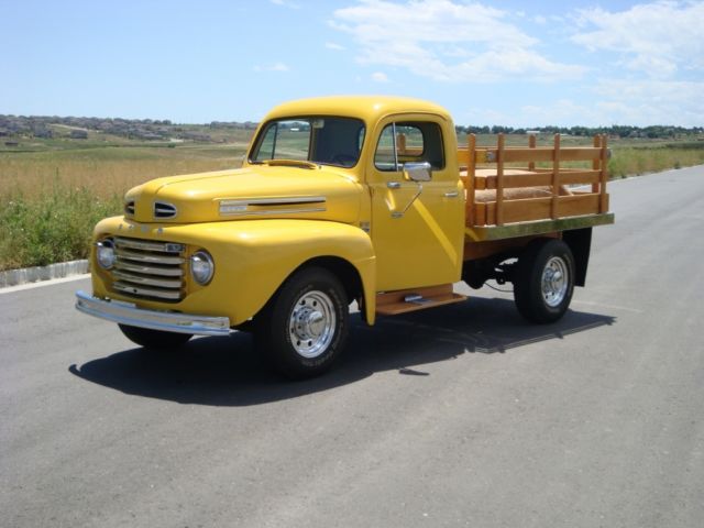 Ford 1950 F-2 Semi-Custom Flatbed, Stake truck with re ... 1950 ford truck wiring harness 