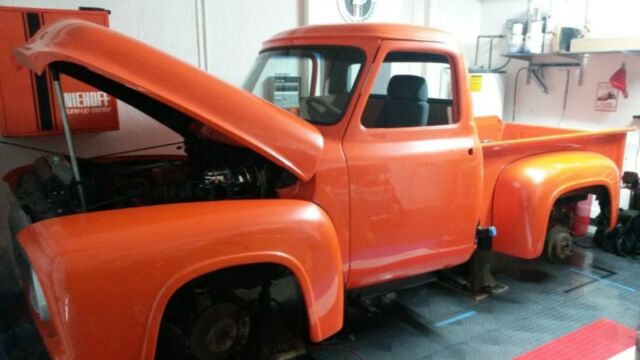 1955 Orange Ford F-100 Standard Cab Pickup