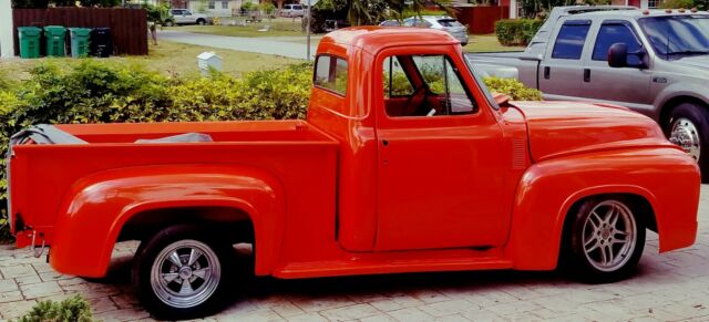 1955 Orange Ford F-100 Standard Cab Pickup