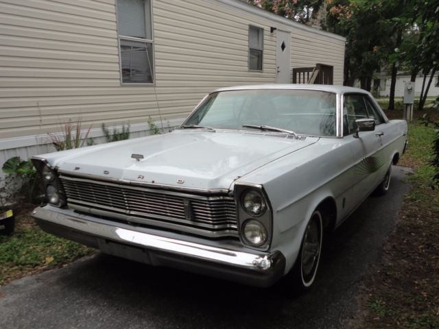 1965 White Ford Galaxie Coupe
