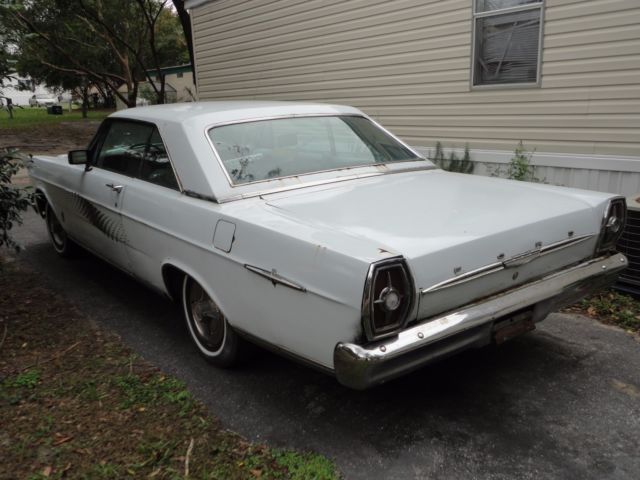 1965 White Ford Galaxie Coupe