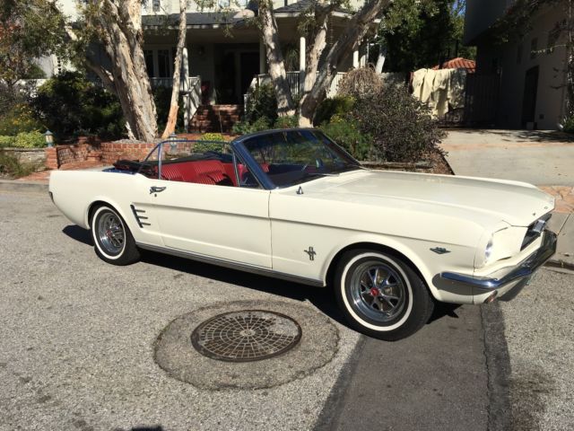 1966 White Ford Mustang Convertible