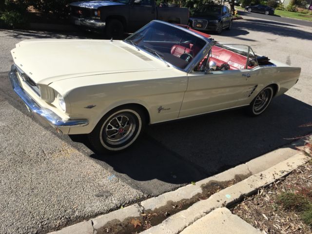 1966 White Ford Mustang Convertible