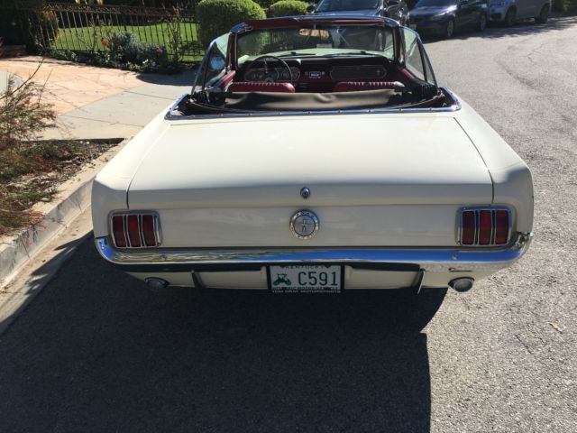 1966 White Ford Mustang Convertible