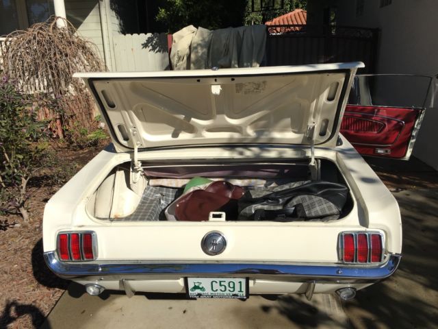1966 White Ford Mustang Convertible