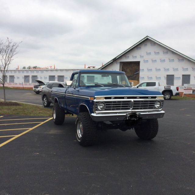 1973 Blue Ford 3/4 Ton Pickup Cab & Chassis