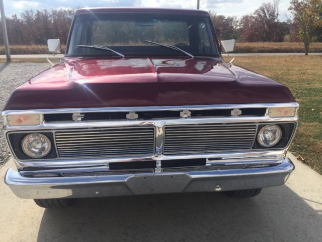 1977 Gold and burgundy Ford F-100 Standard Cab Pickup