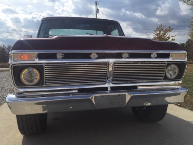 1977 Gold and burgundy Ford F-100 Standard Cab Pickup